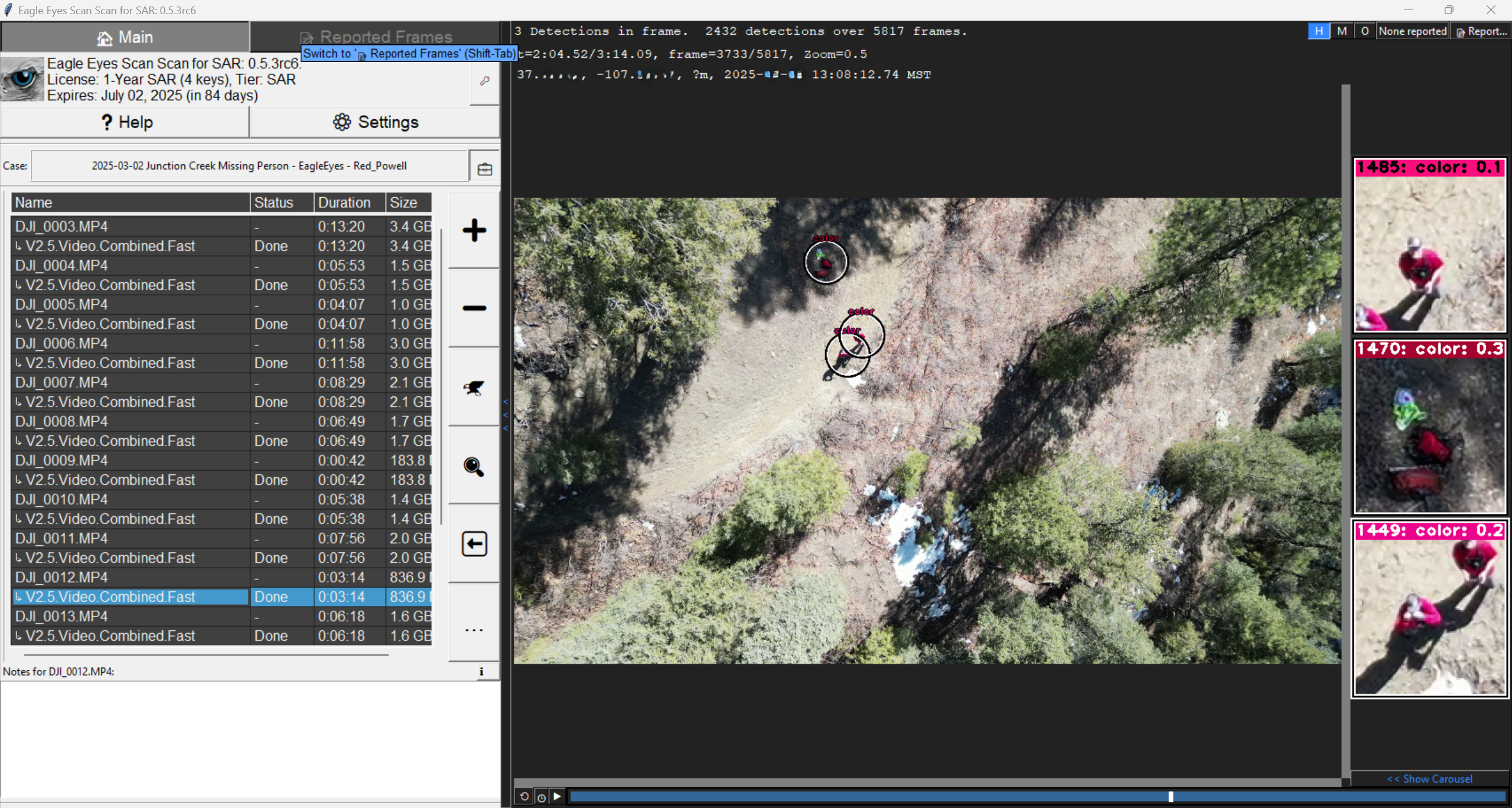 Eagle Eyes Scan color detection