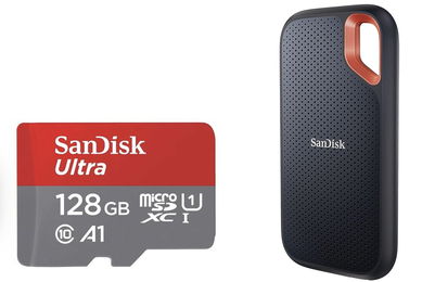 SD card and portable hard drive